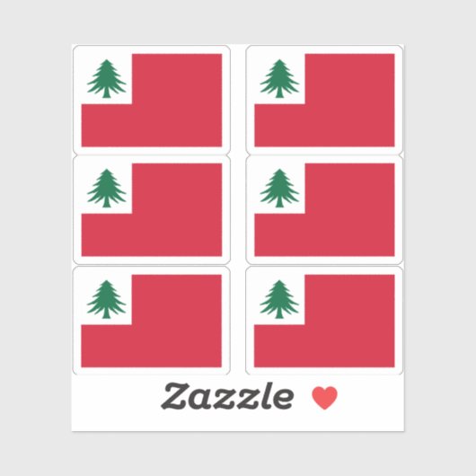 New England Pine Tree Flag Sticker Pack (Feuille)