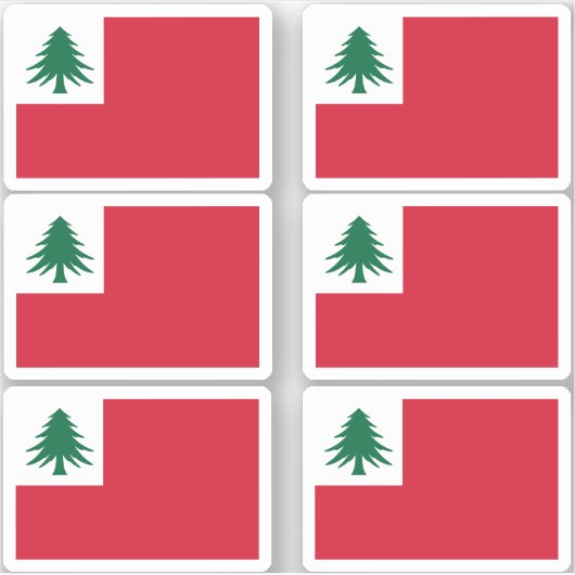 New England Pine Tree Flag Sticker Pack (Devant)
