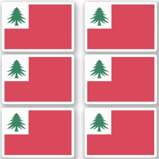 New England Pine Tree Flag Sticker Pack (Devant)
