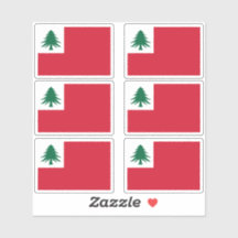 New England Pine Tree Flag Sticker Pack