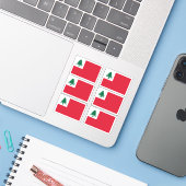 New England Pine Tree Flag Sticker Set (Laptop met iPhone)