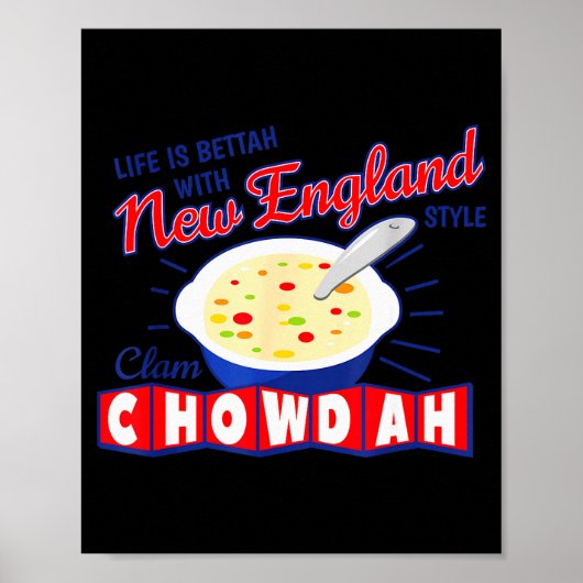 New England Style Clam Chowder Poster (Voorkant)