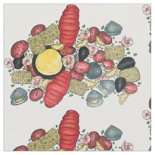 New England Summer Clambake Seafood Dinner Food Stof
