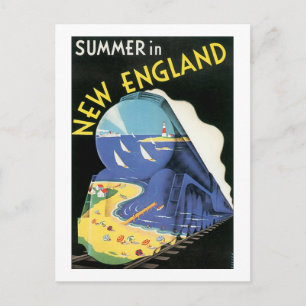 New England Train Advertisement Briefkaart
