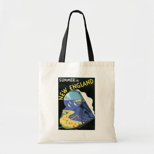 New England Train Advertisement Tote Bag (Voorkant)