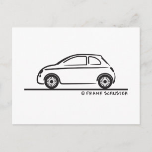 New Fiat 500 Cinquecento Briefkaart