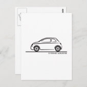 New Fiat 500 Cinquecento Briefkaart (Voorkant / Achterkant)