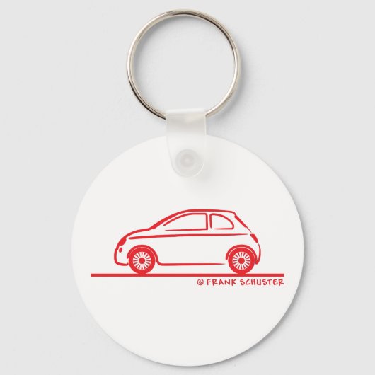 New Fiat 500 Cinquecento Sleutelhanger (Voorkant)