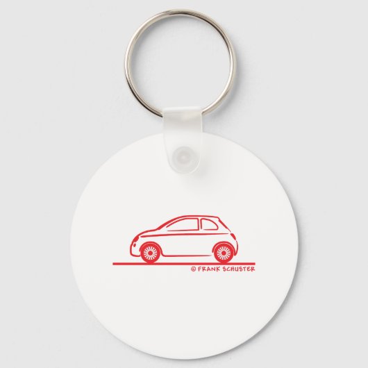 New Fiat 500 Cinquecento Sleutelhanger (Voorkant)