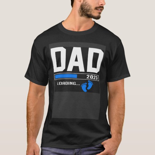 New First Time Dad 2023 Loading for Pregnancy Anno T-shirt (Voorkant)