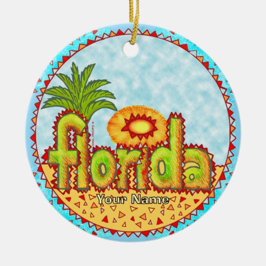 New Florida Sun Keramisch Ornament (Voorkant)