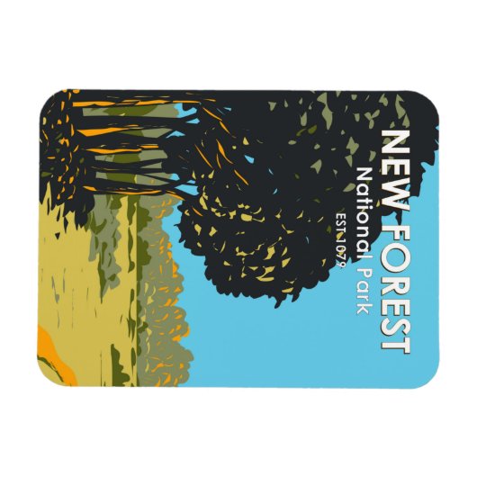 New Forest National Park England  Magneet (Horizontaal)