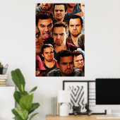 New Girl Nick Collage Poster (Thuiskantoor)
