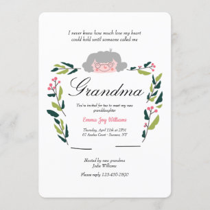 New Grandma Sip en Zie Uitnodiging