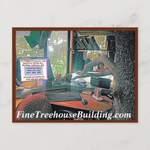 New Green Helpyounuts Treehouse Postcard Briefkaart