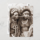 New Guinea Warriors, c1919 Briefkaart (Voorkant / Achterkant)