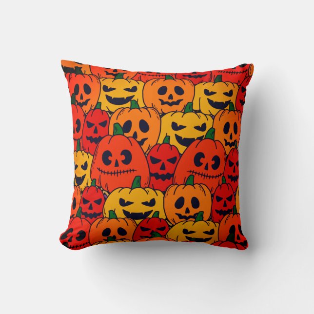 New Halloween Spooky Pumpkin Kussen (Voorkant)