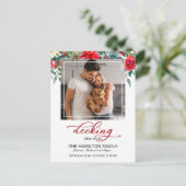 New Halls Moving Announcement Foto deciseren Feestdagenkaart (Staand voorkant)