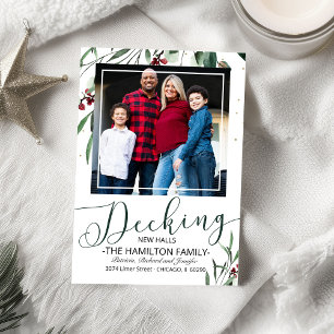 New Halls Moving Announcement Foto deciseren Feestdagenkaart