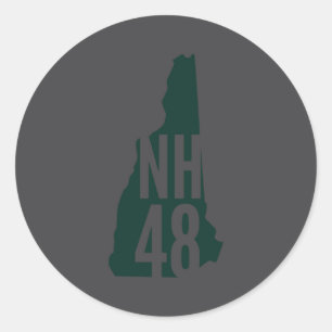New Hampshire 4000 Footer Lijst Lange Mouwen _1  Ronde Sticker