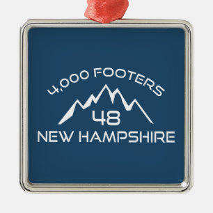 New Hampshire 4000 Footers Mountain Metalen Ornament