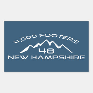 New Hampshire 4000 Footers Mountain Rechthoekige Sticker