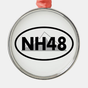 New Hampshire 48 Oval Metalen Ornament