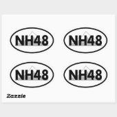New Hampshire 48 Oval Ovale Sticker (Vel)