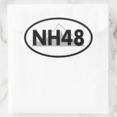 New Hampshire 48 Oval Ovale Sticker (Tas)