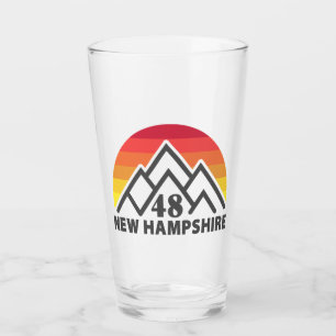 New Hampshire 48 Retro Mountain Glas