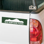 New Hampshire alsjeblieft Bumpersticker (Op Truck)