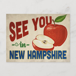 New Hampshire Apple - Vintage Travel Briefkaart
