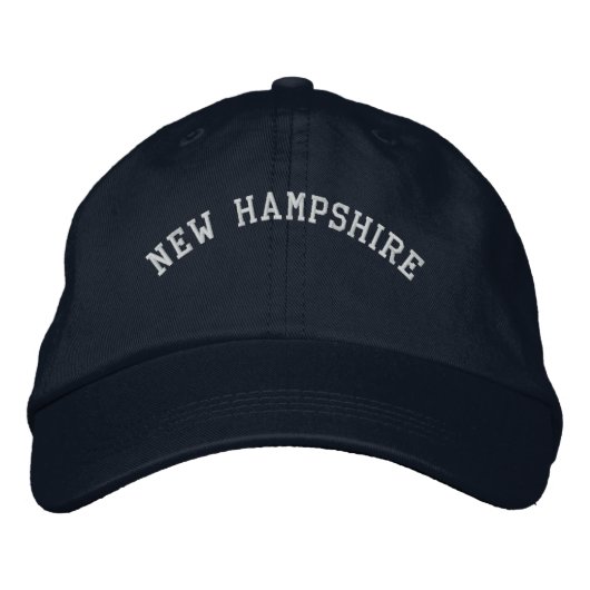 New Hampshire Brodé Casquette bleu marine (Devant)