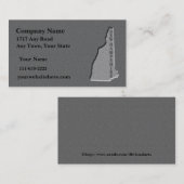 New Hampshire Carte de visite en pierre sculptée (Devant / Derrière)