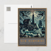 New Hampshire | Carte postale Art gothique (Devant / Derrière)