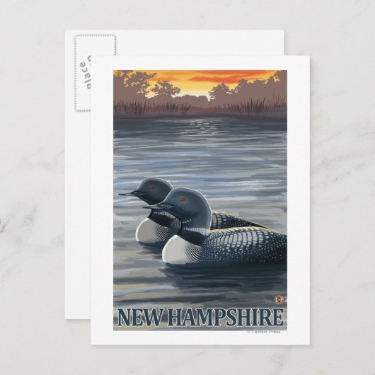 New Hampshire Common Loon Briefkaart (Voorkant / Achterkant)