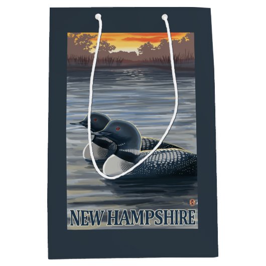 New Hampshire Common Loon Medium Cadeauzakje (Voorkant)