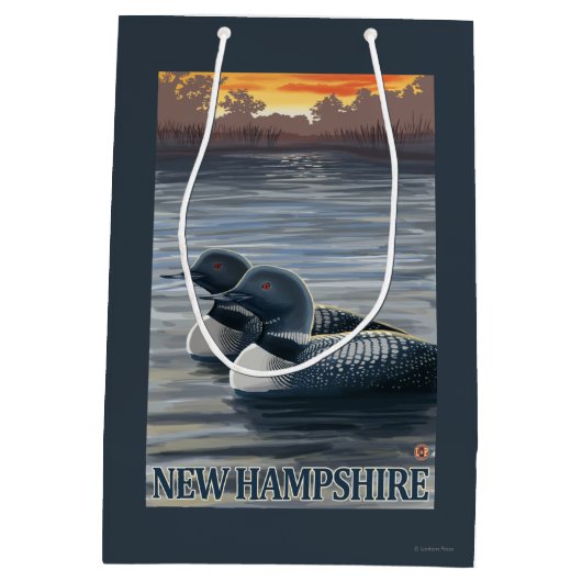 New Hampshire Common Loon Medium Cadeauzakje (Achterkant)