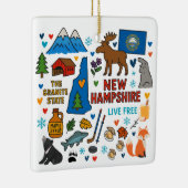 New Hampshire Custom Family Trip Christmas Keramisch Ornament (Rechts)