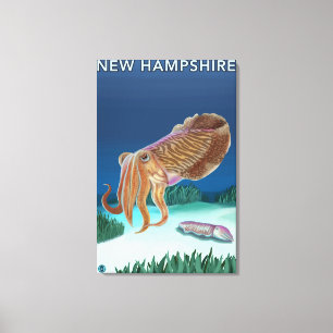New Hampshire Cuttlefish Scene Canvas Afdruk