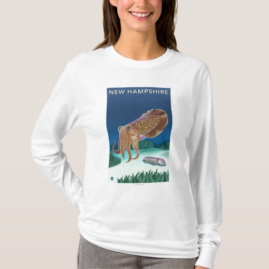 New Hampshire Cuttlefish Scene T-shirt (Voorkant)