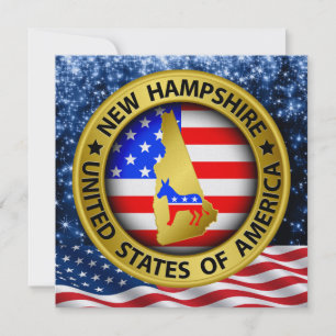 New Hampshire Democraat Patriottische Uitnodiging