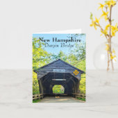 New Hampshire Durgin Bridge White Mountains Kaart (Gele Bloem)
