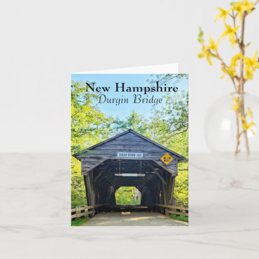 New Hampshire Durgin Bridge White Mountains Kaart (Gele Bloem)