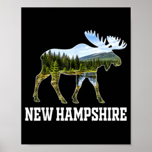 New Hampshire Eland Natuur Bos Natuur Schilderacht Poster