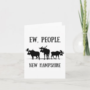 New Hampshire eland voor introverte mensen Bah Men Kaart