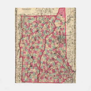 New Hampshire en Vermont 2 Fleece Deken