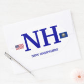 New Hampshire* Europese ovale Sticker (Envelop)