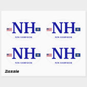 New Hampshire* Europese ovale Sticker (Vel)