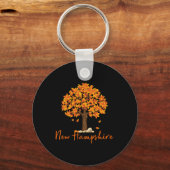 New Hampshire Fall Foliage Autumn Rustic Maple Oak Sleutelhanger (Voorkant)